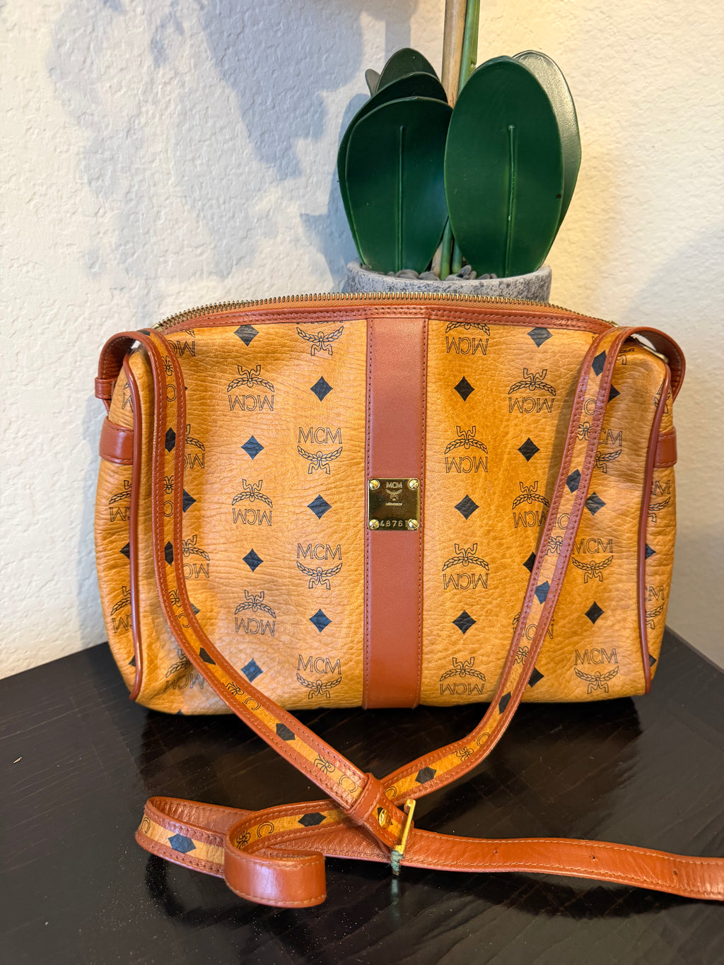 MCM Viestos Cognac Crossbody