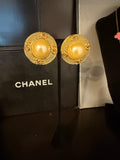 Chanel CC Gold Plated Earrings